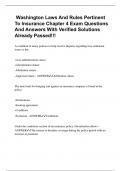  Washington Laws And Rules Pertinent To Insurance Chapter 4 Exam Questions And Answers With Verified Solutions Already Passed!!!