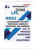 LPL4802 OCTOBER NOVEMBER PORTFOLIO (COMPLETE ANSWERS) Semester 2 2024 - DUE 30 October 2024