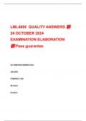 LML4806 Exam Answers 24 Oct 2024 quality ANSWERS 