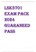 LSK3701  EXAM PACK  2024  guaraneed  pass 