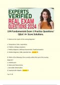 LVN Fundamentals Exam 1 Practice Questions/ Q&A/ A+ Score Solutions