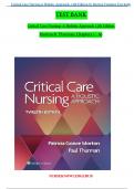 TEST BANK For Critical Care Nursing  A Holistic Approach, 12th Edition by Morton Fontaine,  LATEST EDITION 2024