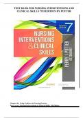 TEST BANK FOR NURSING INTERVENTIONS AND CLINICAL SKILLS 7TH EDITION BY POTTER