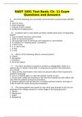 RADT 1001 Test Bank; Ch. 11 Exam Questions and Answers