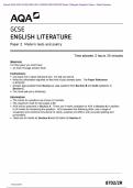 Actual 2024 AQA GCSE ENGLISH LITERATURE 8702/2R Paper 2 Merged Question Paper + Mark Scheme Actual 2024 AQA GCSE ENGLISH LITERATURE 8702/2R Paper 2 Modern texts and poetry Merged Question  Paper + Mark Scheme