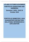 LPL4802 October/November PORTFOLIO Semester 2 2024 Due date 30 October 2024