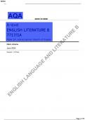 AQA-7717-1A-ENGLISH LITERATURE B FINAL MARK SCHEME PAPER 1A-Literary genres: Aspects of tragedy-A LEVEL-Jun24