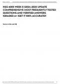 NSG 6005 WEEK 8 |2024-2025 UPDATE COMPREHENSIVE MOST FREQUENTLY TESTED QUESTIONS AND VERIFIED ANSWERS |GRADED A+ |GET IT 100% ACCURATE!!