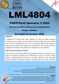 LML4804 OCTOBER NOVEMBER PORTFOLIO (COMPLETE ANSWERS) Semester 2 2024 - DUE 25 October 2024