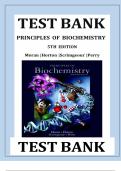 Test Bank for Principles of Biochemistry 5th Edition by Laurence Moran ISBN NO: 9780321707338 Chapter 1-23 Complete Guide.