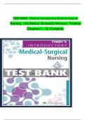 Timby's Introductory Medical-Surgical Nursing 13th Edition by Moreno Test Bank A+