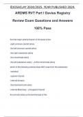 ARDMS RVT Part I Davies Registry Review Exam Questions and Answers 100% Pass