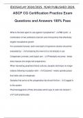 ASCP CG Certification Practice Exam Questions and Answers 100% Pass