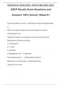 ASCP Recalls Exam Questions and Answers 100% Solved | Rated A+