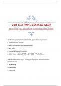 GEB 3213 FINAL EXAM 20242025 WITH GUARANTEED ACCURATE ANSWERS