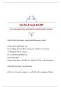 ES 274 FINAL EXAM WITH GUARANTEED ACCURATE ANSWERS |VERIFIED