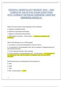 RODAK'S: HEMATOLOGY NEWEST 2024 – 2025 COMPLETE 300 ACTUAL EXAM QUESTIONS WITH CORRECT DETAILED ANSWERS (VERIFIED ANSWERS) RATED A+