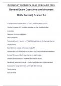 Bonent Exam Questions and Answers 100% Solved | Graded A+