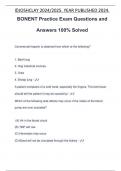 BONENT Practice Exam Questions and Answers 100% Solved