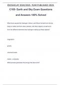 C165- Earth and Sky Exam Questions and Answers 100% Solved