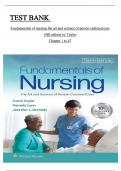 Test Bank - Fundamentals of Nursing-The Art and Science of Person-Centered Care 10Ed.by Carol R. Taylor, Pamela B Lynn & Jennifer L Bartlett ALL Chapters 1-47 included 490 pages with Questions & Answers-COMPLETE, Elaborated and Latest Testbank. Updated IS