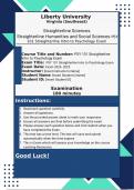  Straighterline Humanities and Social Sciences PSY 101 Straighterline Psychology Final Exam Practice Questions and Answers | 100% Pass Guaranteed | Graded A+ |