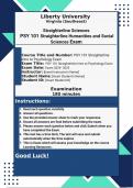  Straighterline Humanities and Social Sciences PSY 101 Straighterline Intro to Psychology Exam 3 Review Questions and Answers | 100% Pass Guaranteed | Graded A+ |