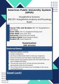 Straighterline Sciences 2024-2025  BIO 201 Straighterline Anatomy and Physiology Exam Review Questions with Verified Solutions | 100% Pass Guaranteed | Graded A+ |