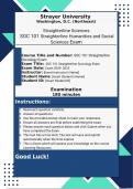 Straighterline Humanities and Social Sciences 2024-2025 SOC 101 Straighterline Sociology Final Exam 1 Module 1 (Chapter 1-3) Questions and Answers | 100% Pass Guaranteed | Graded A+ |