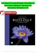 Test Bank for Campbell Biology 12th Edition by Lisa A. Urry, Michael L. Cain All Chapters 1-56 Complete A+ Guide ISBN:9780135188743 Newest Version 