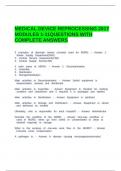 MEDICAL DEVICE REPROCESSING 2017 MODULES 1-11QUESTIONS WITH COMPLETE ANSWERS