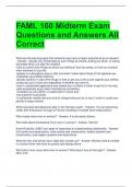 Bundle For FAML 160 Exam Questions with Correct Answers 