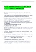 FAML 430 EXAM QUESTIONS WITH ALL CORRECT ANSWERS 