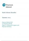 EDEXCEL Chemistry 9CH0 01 Paper 1: mark-scheme Advanced Inorganic and Physical Chemistry   June 2024