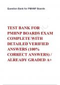 TEST BANK FOR PMHNP BOARDS EXAM COMPLETE WITH DETAILED VERIFIED ANSWERS (100% CORRECT ANSWERS) / ALREADY GRADED A+