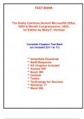 Test Bank for The Shelly Cashman Series® Microsoft® Office 365® & Word® Comprehensive | 2025, 1st Edition by Vermaat (All Chapters included)