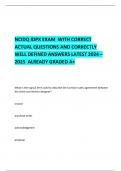 NCIDQ IDPX EXAM  WITH CORRECT ACTUAL QUESTIONS AND CORRECTLY  WELL DEFINED ANSWERS LATEST 2024 – 2025  ALREADY GRADED A+       