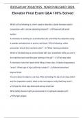 Elevator Final Exam Q&A 100% Solved Which of the following is a term used to describe a body harness used in conjunction with a shock absorbing lanyard? - Personal fall arrest system A mechanic is working on a construction job, and finds the carpenter usi