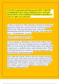 VATI RN Leadership and Management 2019 | UPDATE COMPREHENSIVE MOST FREQUENTLY TESTED QUESTIONS AND VERIFIED ANSWERS |GRADED A+ |GET IT 100% ACCURATE!! A nurse is caring for a client when they erroneously administer a medication dosage that is greater than