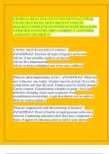 GEORGIA REAL ESTATE FUNDAMENTALS FINAL EXAM TEST BANK MOST RECENT UPDATE 2024/2025 COMPLETE QUESTIONS WITH DETAILED VERIFIED ANSWERS (100% CORRECT ANSWERS) /ALREADY GRADED A+ A broker much discuss prior to contract: - ANSW..Disclose all types of agency pr