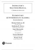 Solutions Manual For Elementary & Intermediate Algebra 4th Edition By Michael Sullivan III; Katherine R. Struve; Janet Mazzarella