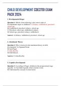 CHILD DEVELOPMENT CDE3701 EXAM  PACK 2024