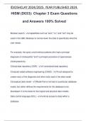 HISM (D033): Chapter 3 Exam Questions and Answers 100% Solved