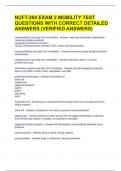 NUFT-204 EXAM 2 MOBILITY TEST QUESTIONS WITH CORRECT DETAILED ANSWERS (VERIFIED ANSWERS) 