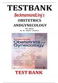 TEST BANK For Beckmann and Ling's Obstetrics and Gynecology 8th edition :ALL CHAPTERS |COMPLETE SOLUTION GUIDE | GRADE A+