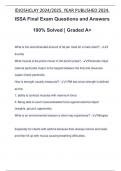 ISSA Final Exam Questions and Answers 100% Solved | Graded A+