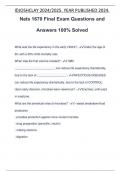 Nats 1670 Final Exam Questions and Answers 100% Solved