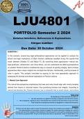 LJU4801 OCTOBER NOVEMBER PORTFOLIO (COMPLETE ANSWERS) Semester 2 2024 - DUE 30 October 2024