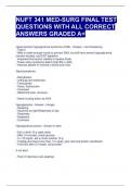 NUFT 341 MED-SURG FINAL TEST QUESTIONS WITH ALL CORRECT ANSWERS GRADED A+