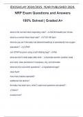 NRP Exam Questions and Answers 100% Solved | Graded A+